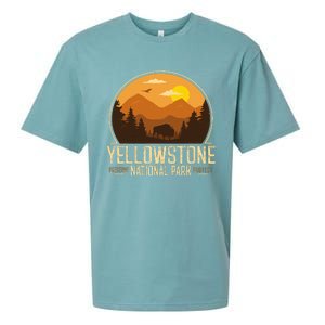 Yellowstone National Park Adventure Retro Hiking Sueded Cloud Jersey T-Shirt