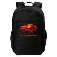 Yellowstone National Park Wyoming Buffalo Bison Sunset Daily Commute Backpack