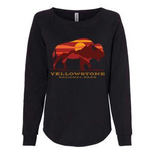 Yellowstone National Park Wyoming Buffalo Bison Sunset Womens California Wash Sweatshirt