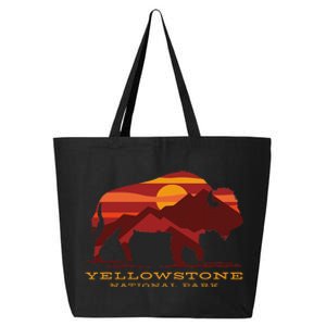 Yellowstone National Park Wyoming Buffalo Bison Sunset 25L Jumbo Tote