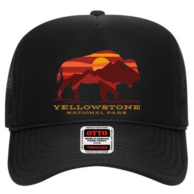 Yellowstone National Park Wyoming Buffalo Bison Sunset Hat