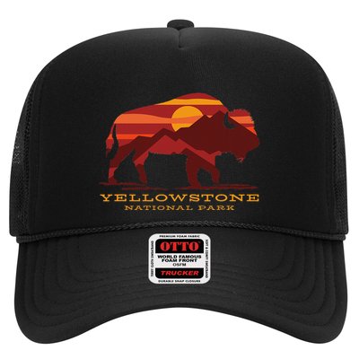 Yellowstone National Park Wyoming Buffalo Bison Sunset Trucker Hat