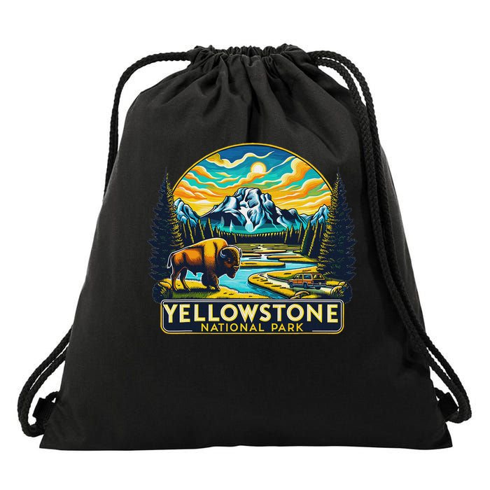 Yellowstone National Park Drawstring Bag
