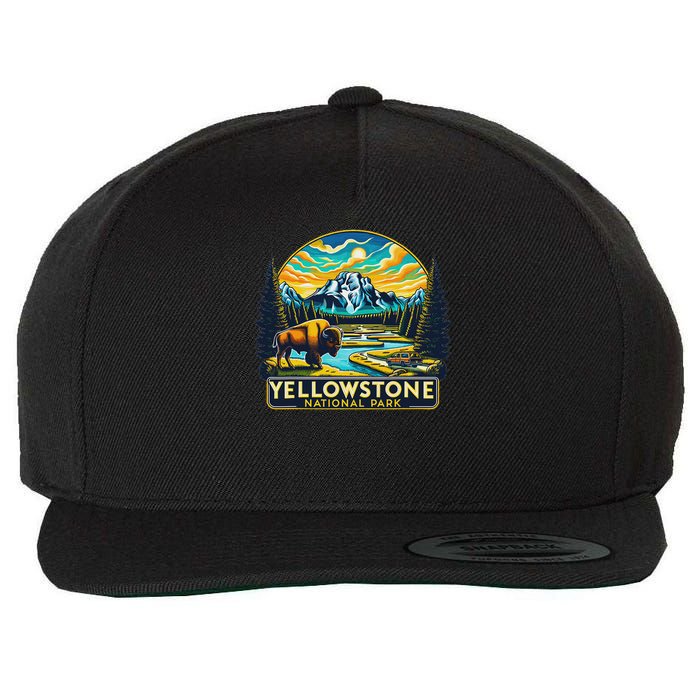 Yellowstone National Park Wool Snapback Cap