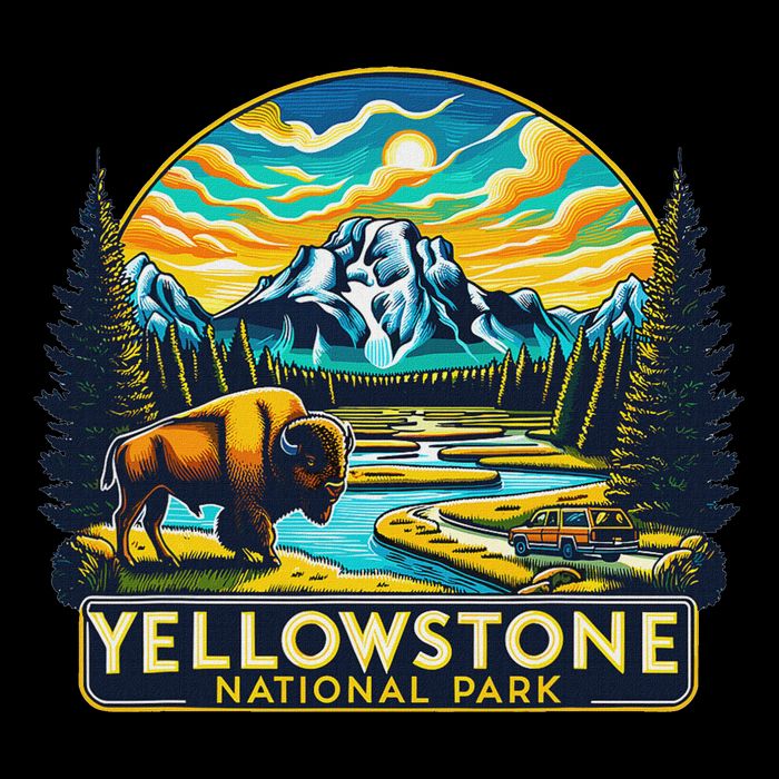 Yellowstone National Park Wool Snapback Cap