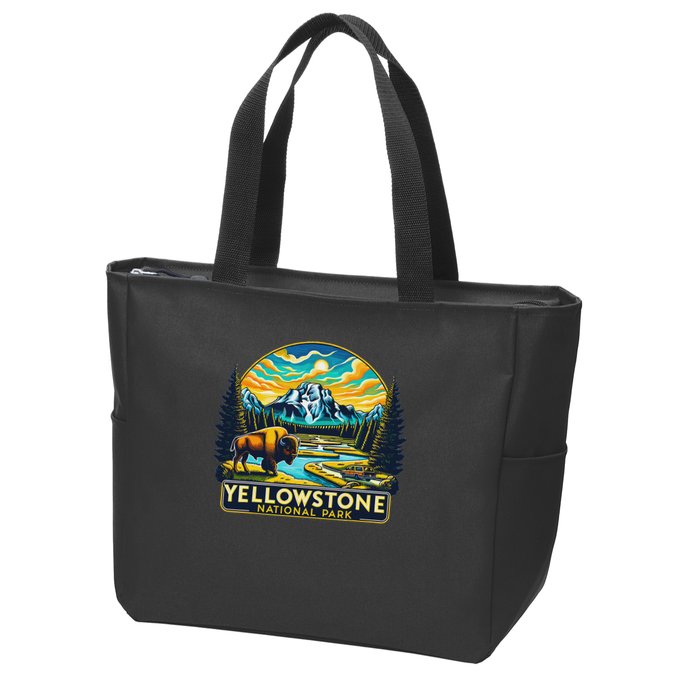Yellowstone National Park Zip Tote Bag