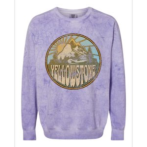 Yellowstone National Park Nature Mountains Hiking Outdoors Colorblast Crewneck Sweatshirt