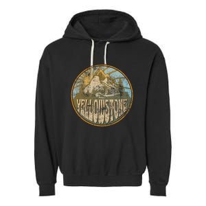 Yellowstone National Park Nature Mountains Hiking Outdoors Garment-Dyed Fleece Hoodie