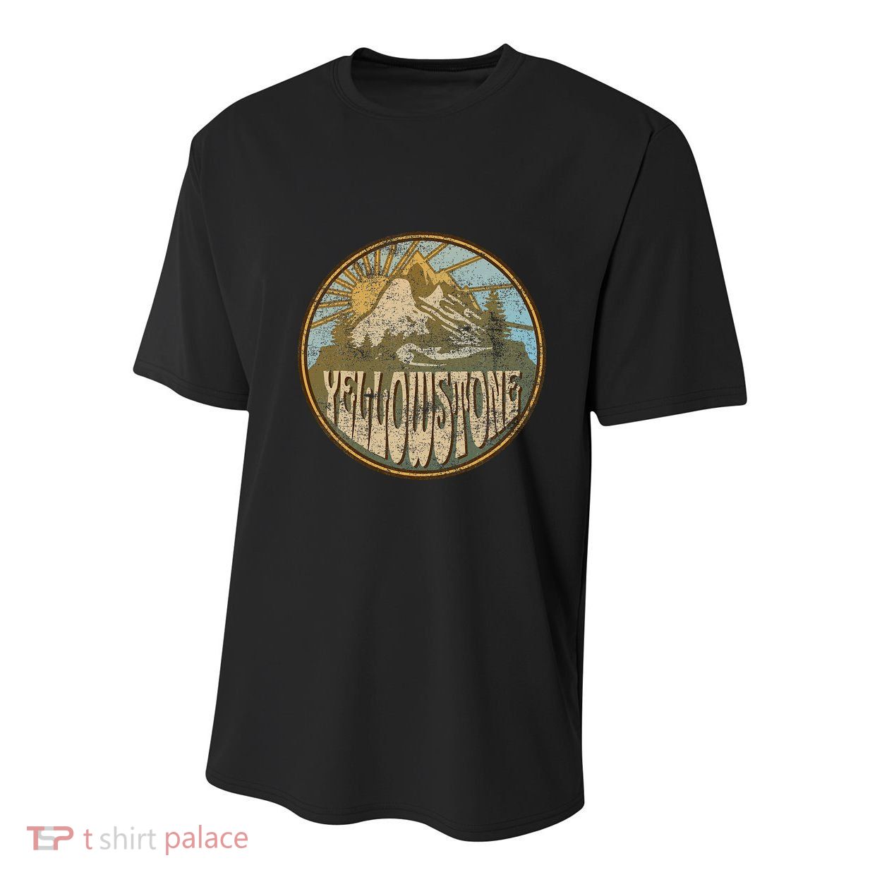 Yellowstone National Park Nature Mountains Hiking Outdoors Youth Performance Sprint T-Shirt