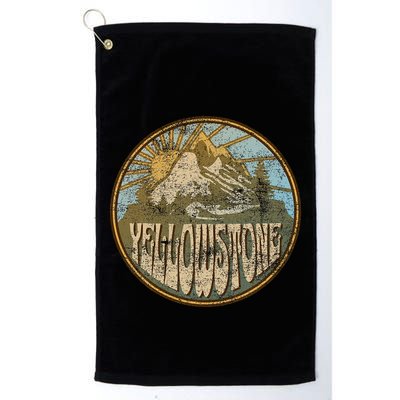 Yellowstone National Park Nature Mountains Hiking Outdoors Golf Towel