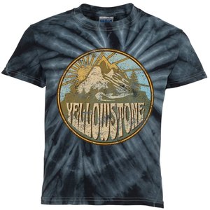 Yellowstone National Park Nature Mountains Hiking Outdoors Kids Tie-Dye T-Shirt