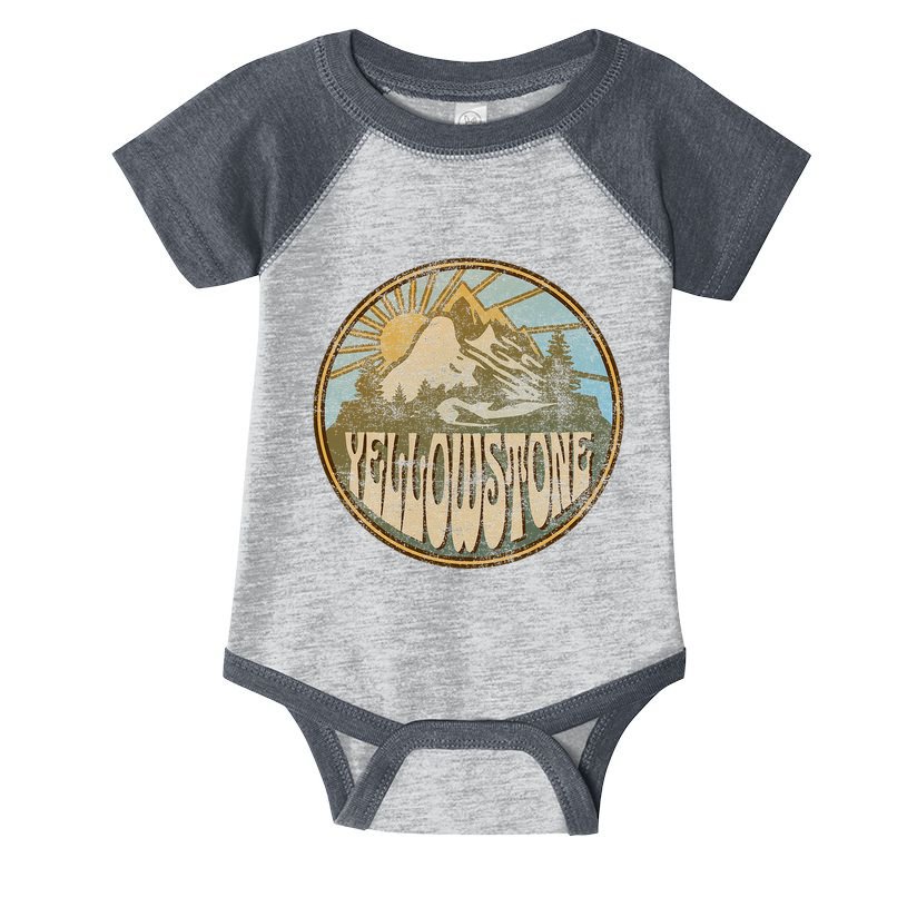Yellowstone National Park Nature Mountains Hiking Outdoors Infant Baby Jersey Bodysuit