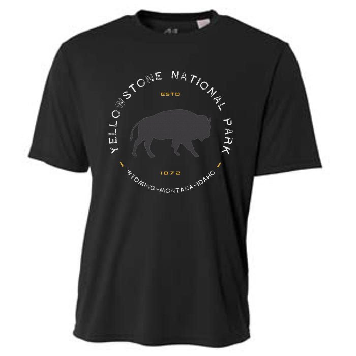 Yellowstone National Park Retro Vintage Graphic Cooling Performance Crew T-Shirt