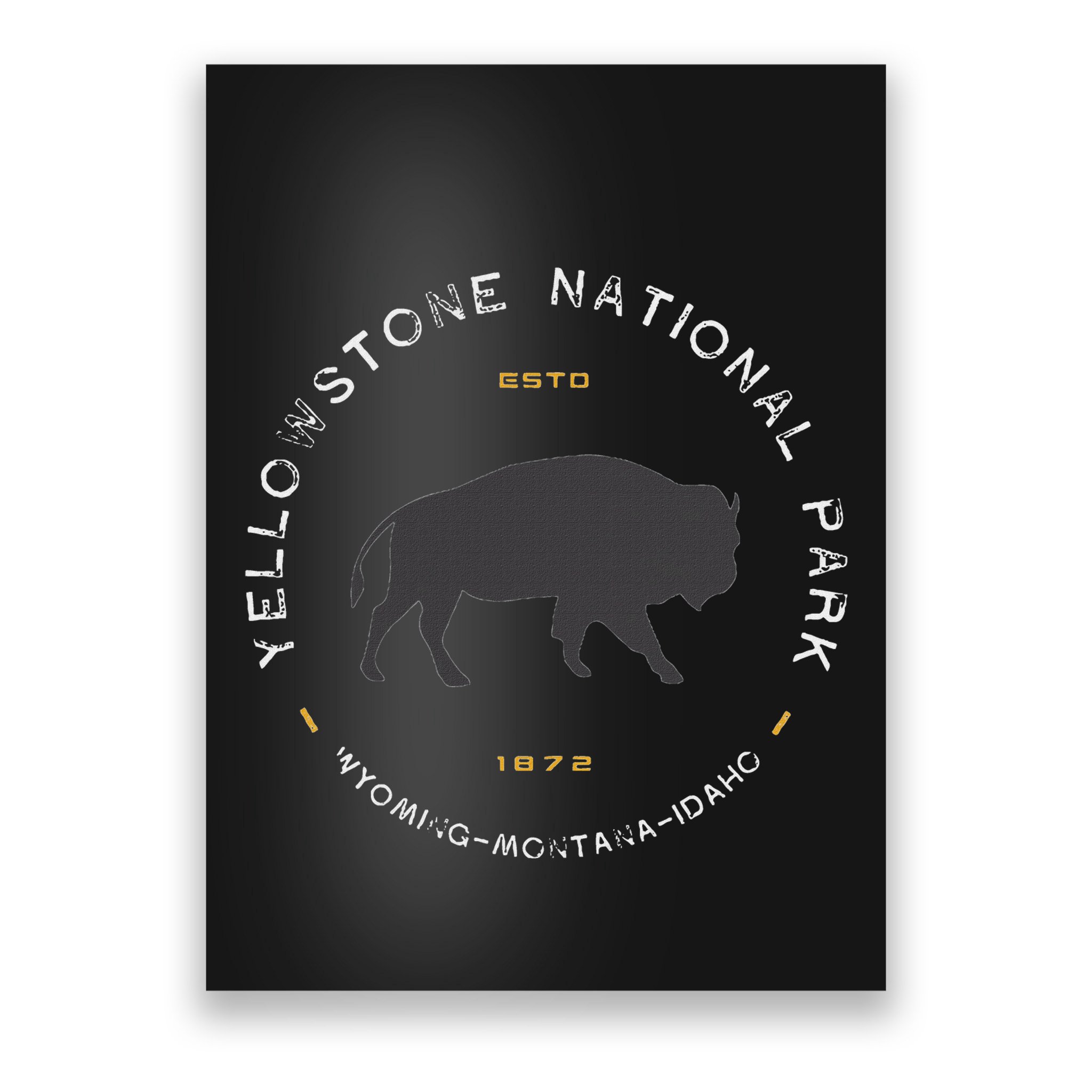 Yellowstone National Park Retro Vintage Graphic Poster
