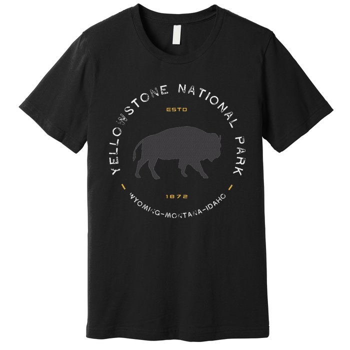 Yellowstone National Park Retro Vintage Graphic Premium T-Shirt