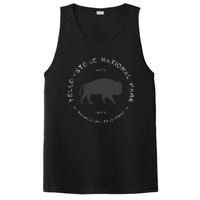 Yellowstone National Park Retro Vintage Graphic PosiCharge Competitor Tank