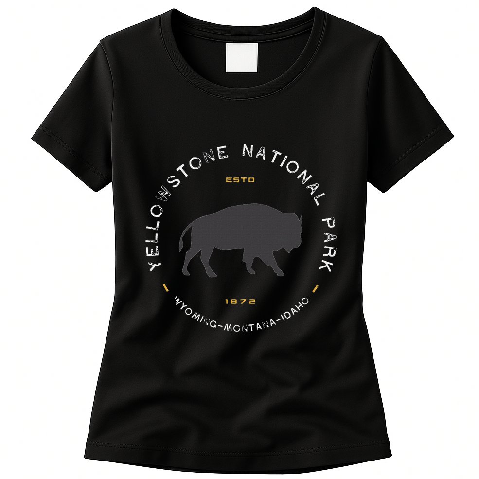 Yellowstone National Park Retro Vintage Graphic Womens T-Shirt