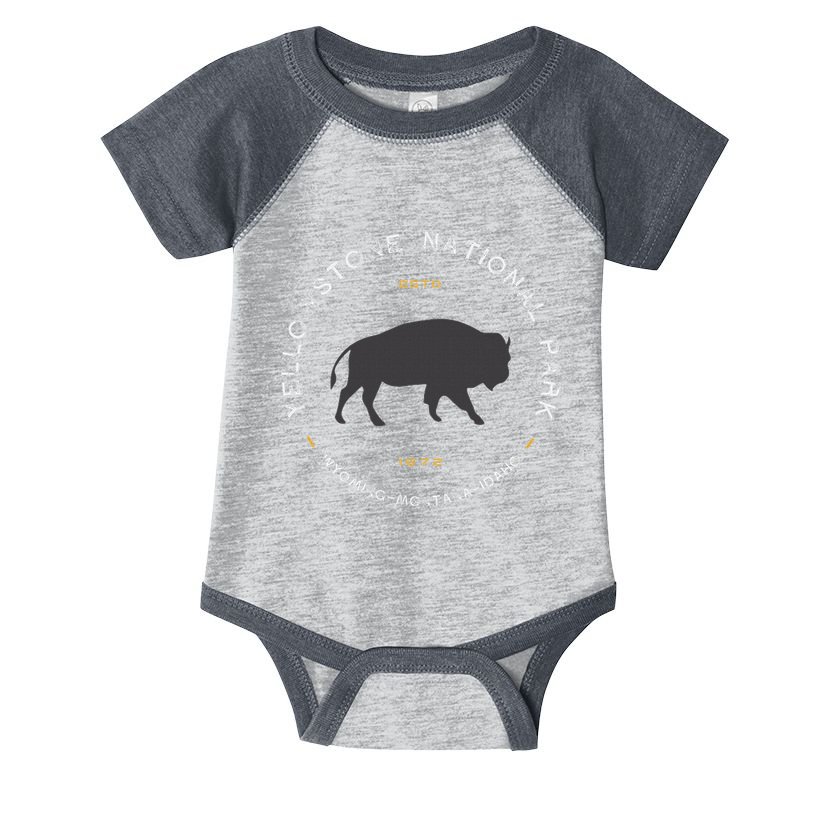 Yellowstone National Park Retro Vintage Graphic Infant Baby Jersey Bodysuit