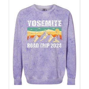 Yosemite National Park Travel Traveling 2024 Colorblast Crewneck Sweatshirt