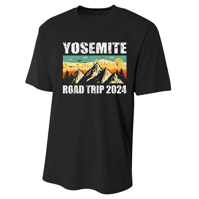 Yosemite National Park Travel Traveling 2024 Performance Sprint T-Shirt