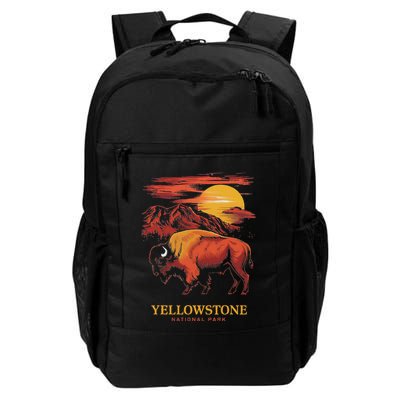 Yellowstone National Park Sun Bison Graphic Backpack