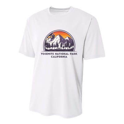 Yosemite National Park, California Rock Climbing Hiking Youth Performance Sprint T-Shirt