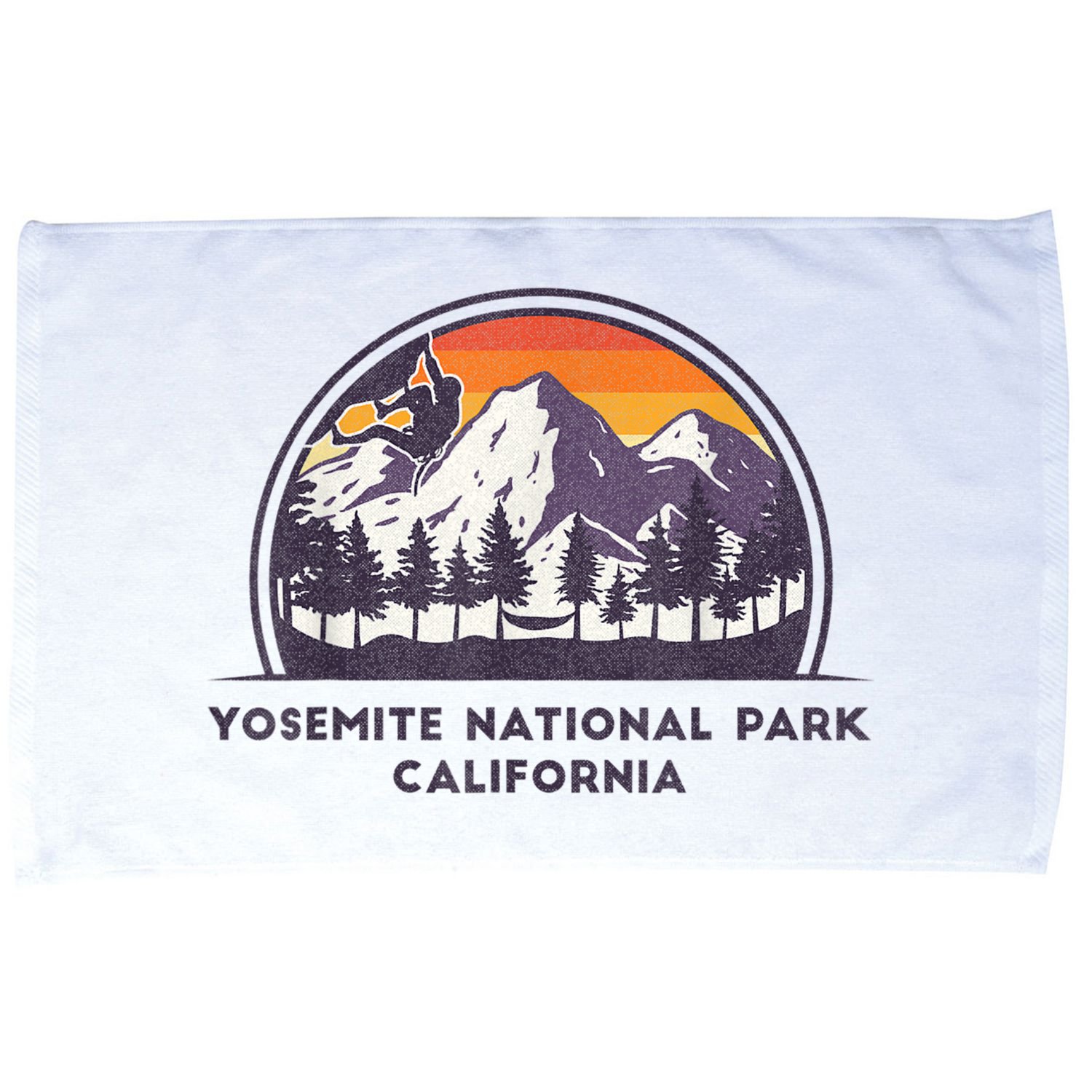 Yosemite National Park, California Rock Climbing Hiking Microfiber Hand Towel