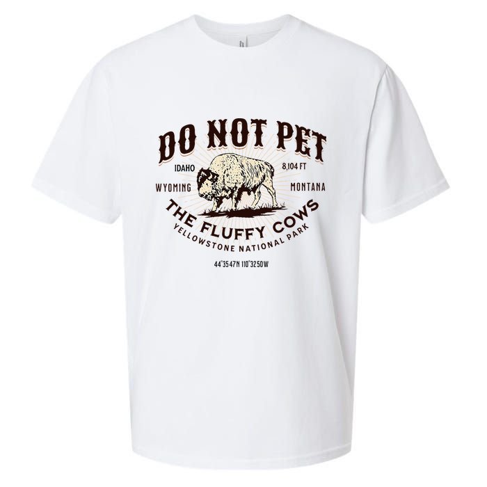 Yellowstone National Park Do Not Pet The Fluffy Cows Bison Sueded Cloud Jersey T-Shirt