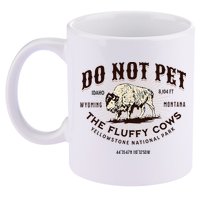 Yellowstone National Park Do Not Pet The Fluffy Cows Bison 11oz C Handle Ceramic Mug