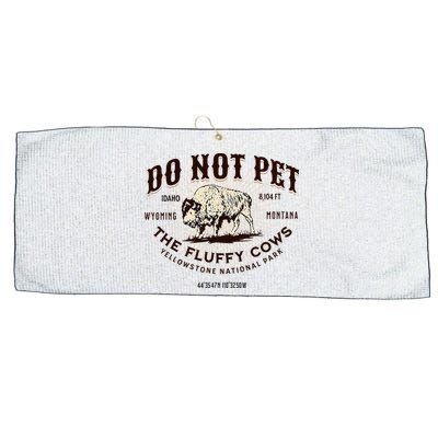 Yellowstone National Park Do Not Pet The Fluffy Cows Bison Large Microfiber Waffle Golf Towel