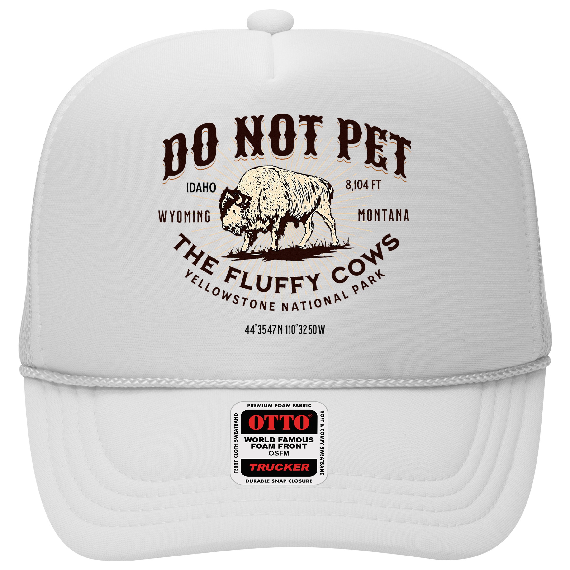 Yellowstone National Park Do Not Pet The Fluffy Cows Bison Hat