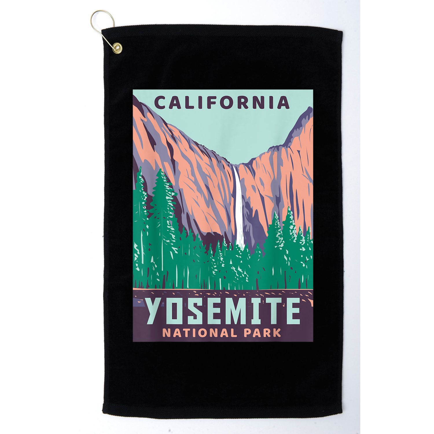 Yosemite National Park US Vintage USA California Parks Gift Golf Towel