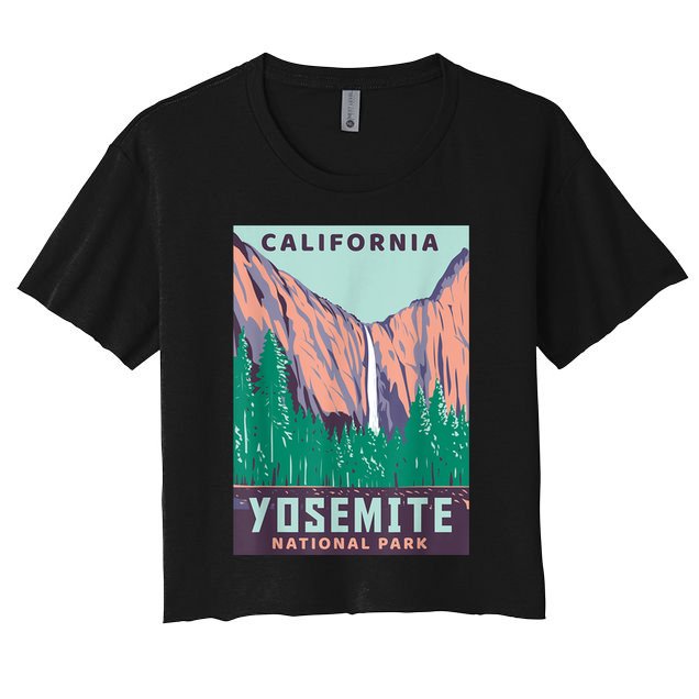 Yosemite National Park US Vintage USA California Parks Gift Crop Top