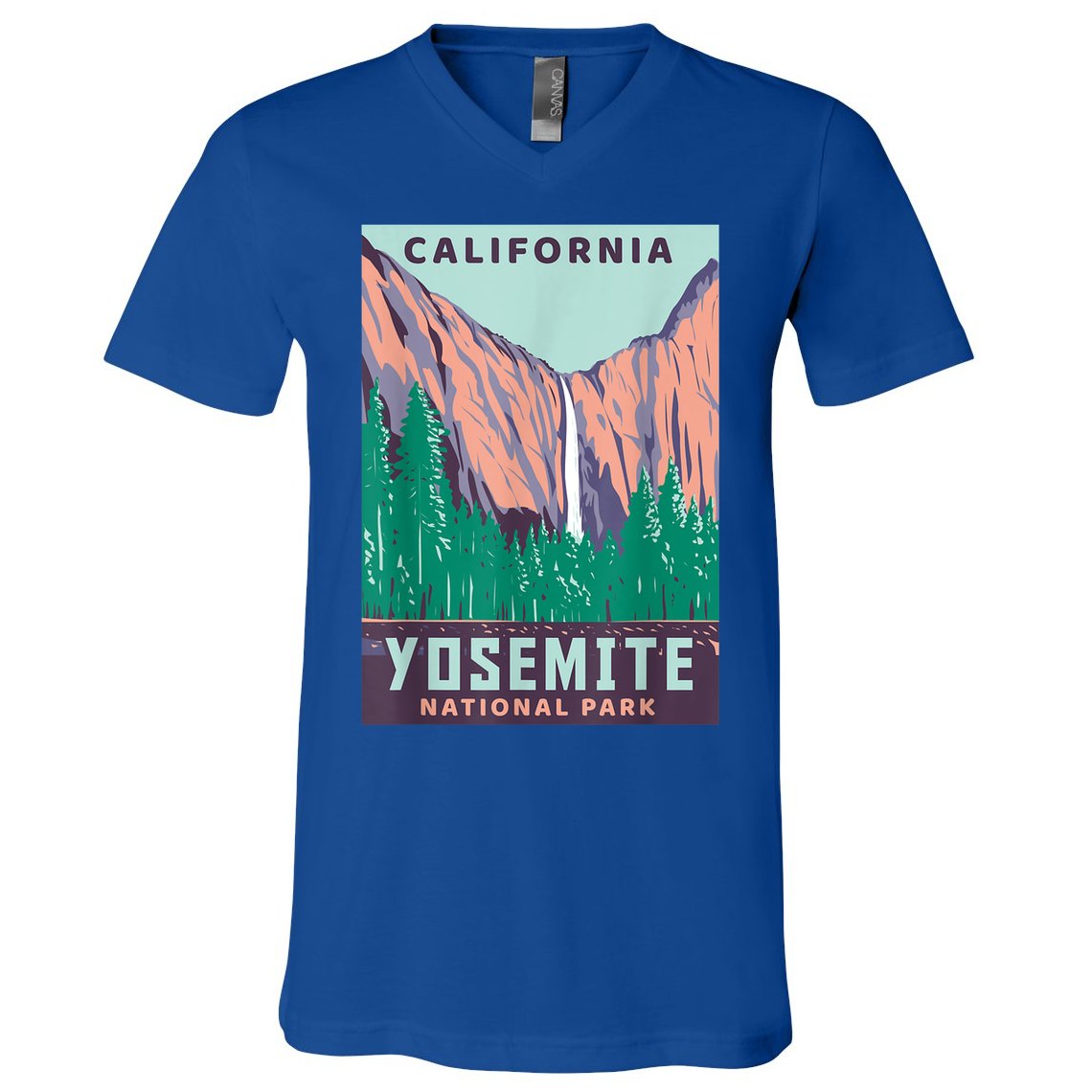 Yosemite National Park US Vintage USA California Parks Gift V-Neck T-Shirt