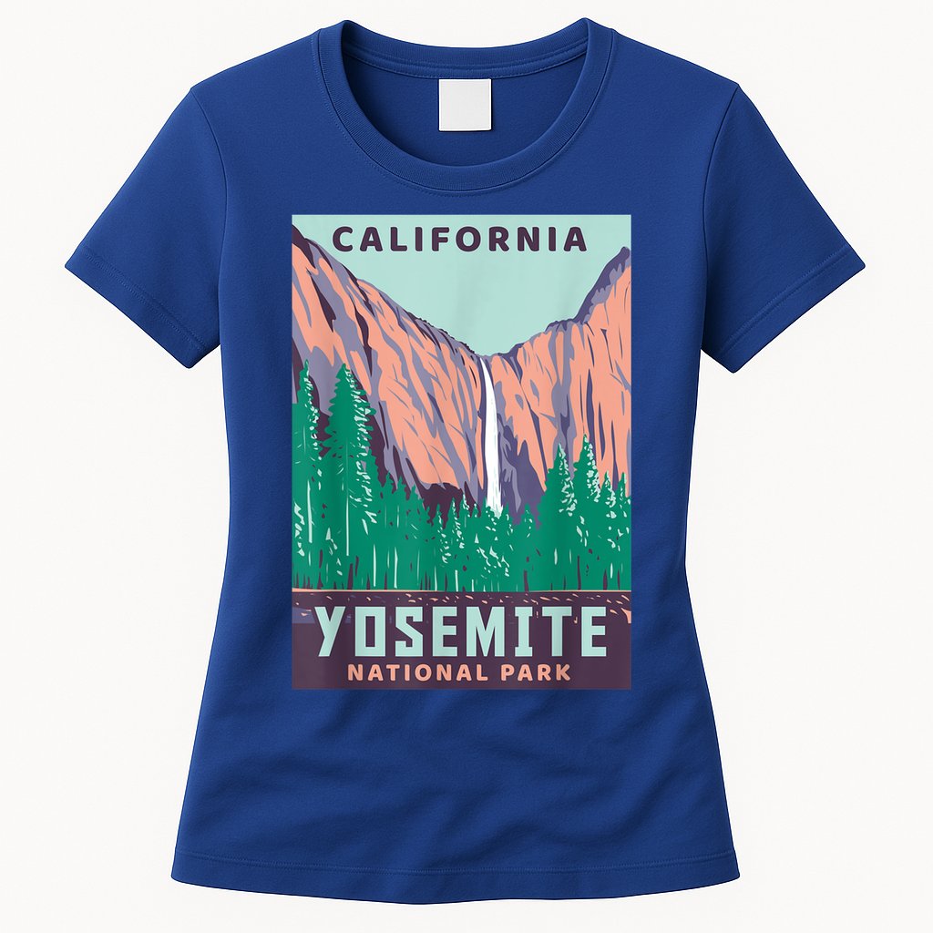Yosemite National Park US Vintage USA California Parks Gift Womens T-Shirt
