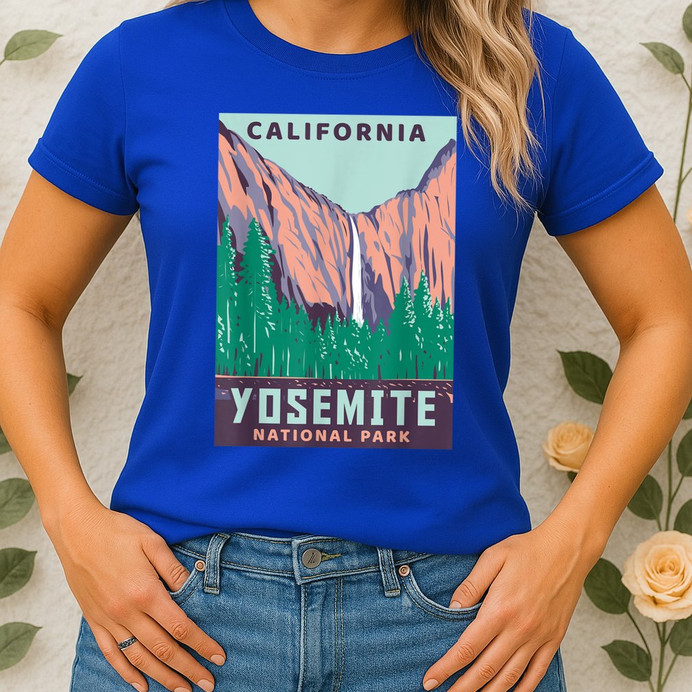 Yosemite National Park US Vintage USA California Parks Gift Womens T-Shirt
