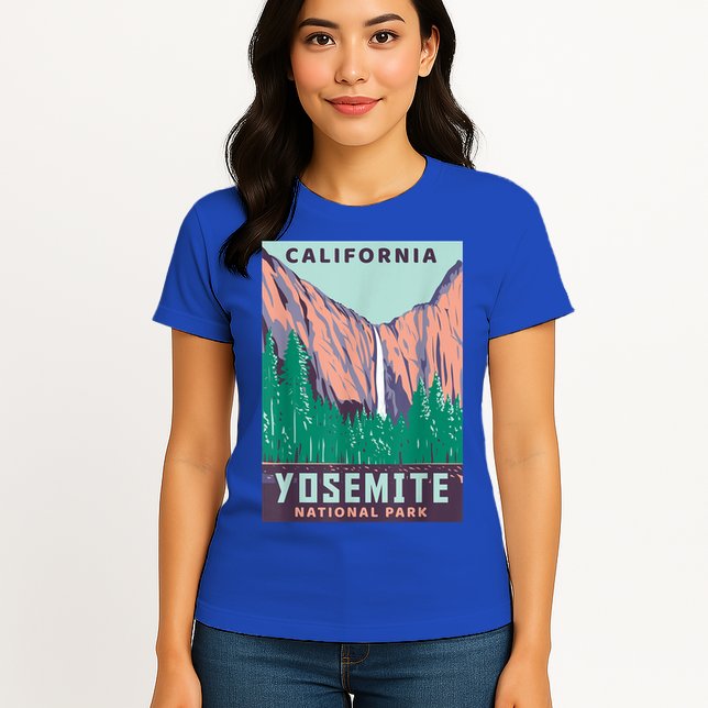 Yosemite National Park US Vintage USA California Parks Gift Womens T-Shirt