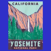 Yosemite National Park US Vintage USA California Parks Gift Womens T-Shirt