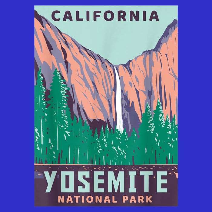 Yosemite National Park US Vintage USA California Parks Gift Womens T-Shirt