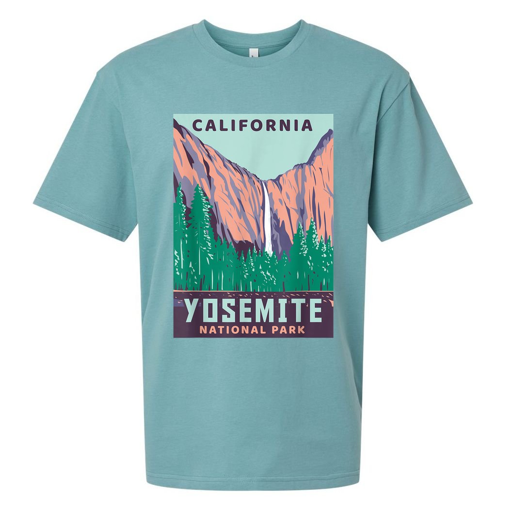 Yosemite National Park US Vintage USA California Parks Gift Sueded Cloud Jersey T-Shirt