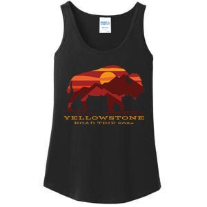 Yellowstone National Park Family Road Trip 2024 Matching Ladies Essential Tank