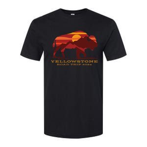 Yellowstone National Park Family Road Trip 2024 Matching Softstyle CVC T-Shirt