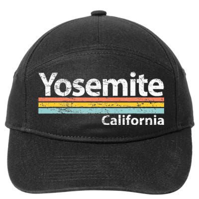 Yosemite National Park California Retro Stripes Classic 7-Panel Snapback Hat