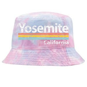 Yosemite National Park California Retro Stripes Classic Tie-Dyed Bucket Hat