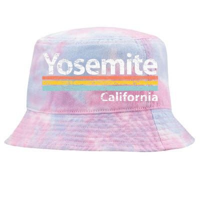 Yosemite National Park California Retro Stripes Classic Tie-Dyed Bucket Hat