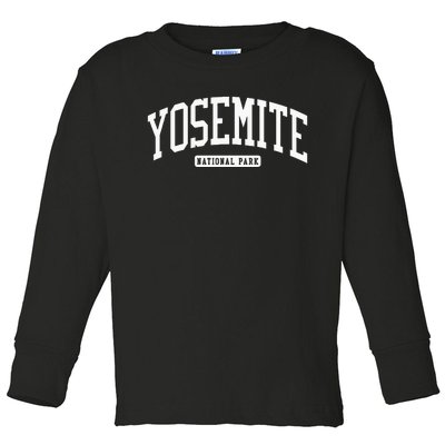 Yosemite National Park College Toddler Long Sleeve Shirt