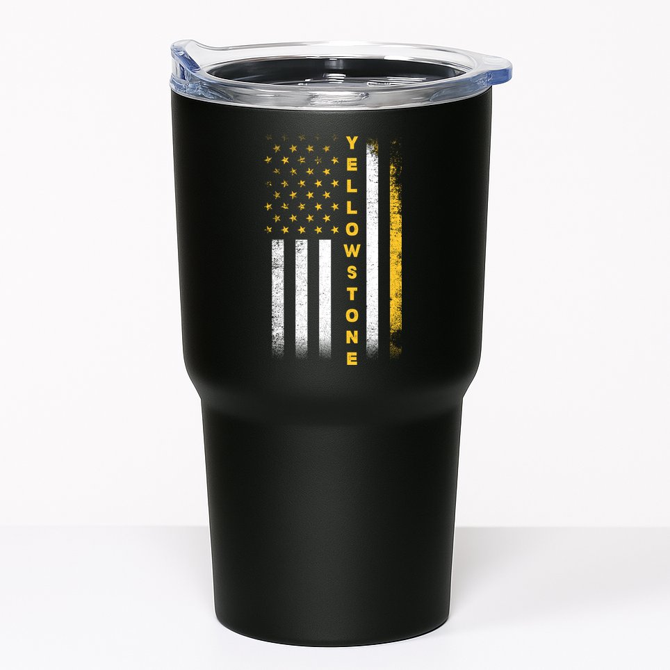 Yellowstone National Park Vintage American Flag Tumbler