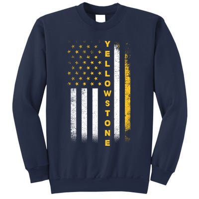 Yellowstone National Park Vintage American Flag Sweatshirt