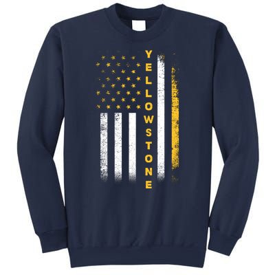 Yellowstone National Park Vintage American Flag Sweatshirt