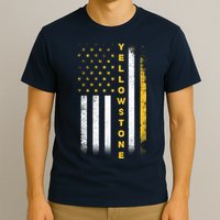 Yellowstone National Park Vintage American Flag T-Shirt